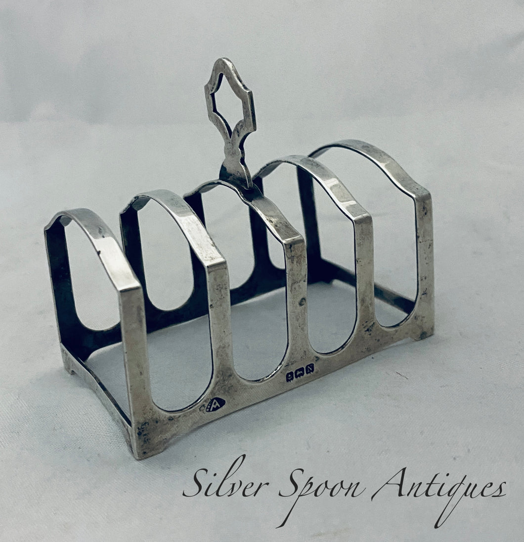 Small Art Deco English Toast Rack, Adie Brothers, Birmingham, 1937