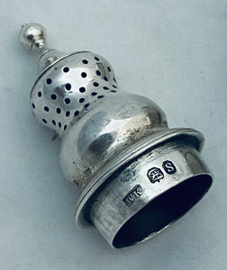 English Georgian Sterling Pepperette, William Knight II, London, 1833