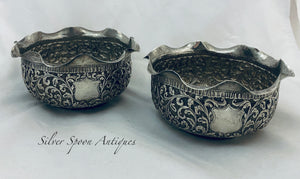 Pair of Indian Silver Bowls, Kutch, 1900-1920