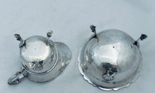 Load image into Gallery viewer, Small English Sterling Milk Jug &amp; Sugar Bowl, London, 1902