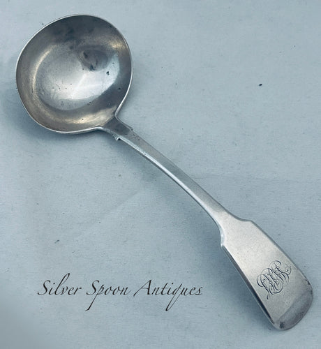 Victorian Sterling Sauce Ladle, London, 1853