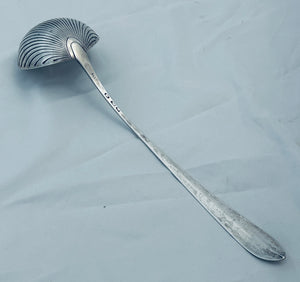 Irish Celtic Point Bright-Cut Soup Ladle, John Shiels, Dublin, 1790