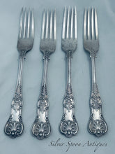 Load image into Gallery viewer, Set of four Kings Pattern Sterling Table Forks, R F Mosley &amp; Co, Sheffield, 1942