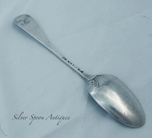 English Sterling Fancy Back Tablespoon, London, c.1760s