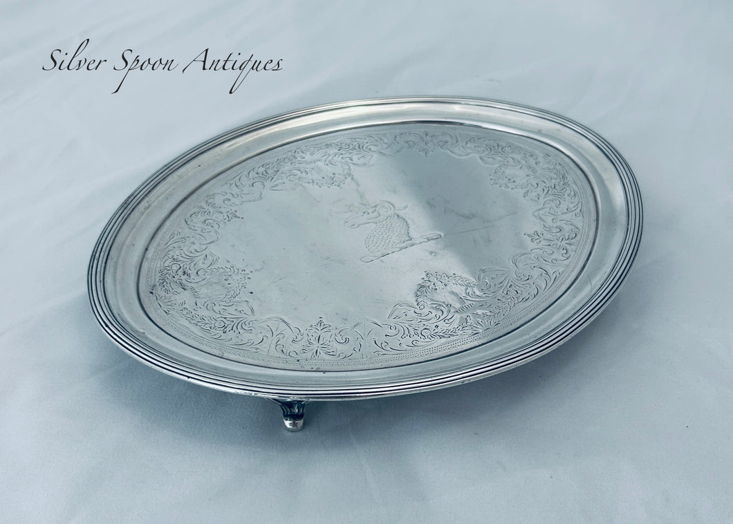 Mid-sized Georgian Sterling Card Tray, Bateman Family, London, 1799