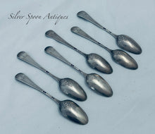 Load image into Gallery viewer, Set of 6 fancy back silver teaspoons, London, Elizabeth Tookey, c.1760s