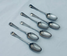 Load image into Gallery viewer, Set of 6 fancy back silver teaspoons, London, Elizabeth Tookey, c.1760s