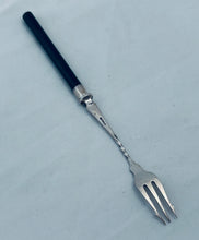 Load image into Gallery viewer, NZ Greenstone and Sterling Pickle Fork, c.1910