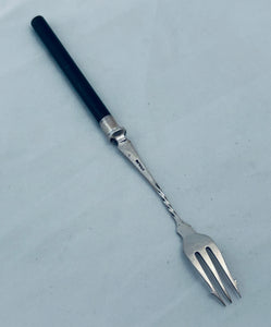 NZ Greenstone and Sterling Pickle Fork, c.1910