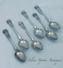 Load image into Gallery viewer, Set of 6 Kings Pattern Variant Scottish Teaspoons, George White, Glasgow, 1833