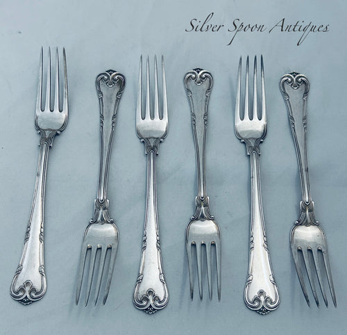 Set of 6 Danish silver forks, Carl Cohr, Copenhagen, 1946