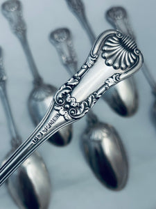 Set of 7 Scottish Kings Pattern Variant Tablespoons, Mitchell & Sons, Glasgow, 1822