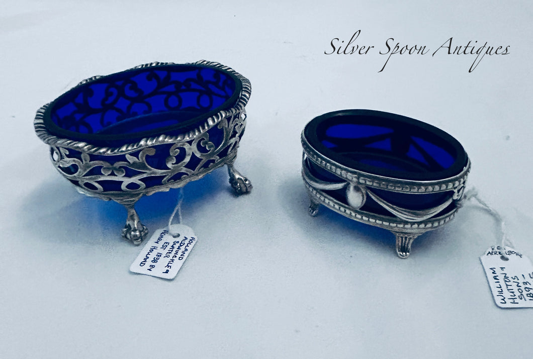 Two late Victorian sterling salts, London, 1898 & 1909