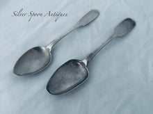 Load image into Gallery viewer, Two Russian silver spoons, 1880