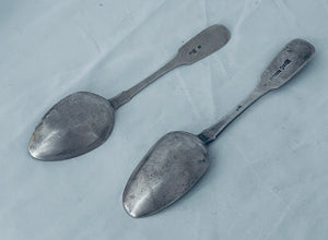 Two Russian silver spoons, 1880