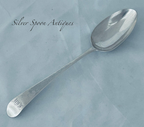 English Sterling Tablespoon, Hester Bateman, London, 1782