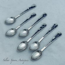 Load image into Gallery viewer, Set of Six Iraqi Silver Coffee Spoons, c.1920s-40s