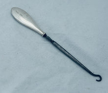 Load image into Gallery viewer, Good quality large English sterling button hook, Birmingham, 1923