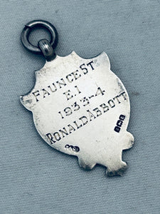 English Sterling and Gold Fob, T & Co, Birmingham, 1929