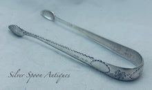 Load image into Gallery viewer, Pair of Irish Sterling Sugar Tongs, John Shiels, Dublin, c.1790