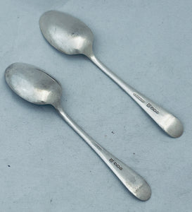 Pair of Art Deco English Sterling Teaspoons, Sheffield, CB&S, 1926