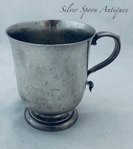 English Sterling Silver Mug, London, 1917