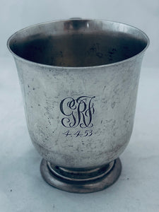 English Sterling Silver Mug, London, 1917