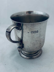 English Sterling Silver Mug, London, 1917