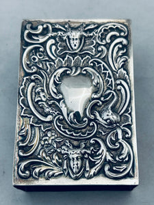 Large English Sterling Matchbox Case, William Comyns, London, 1903