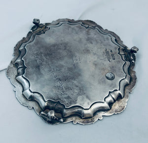 Small Sterling Three Footed Salver, Goldsmith and Silversmiths Company, London, 1903