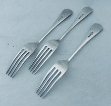 Load image into Gallery viewer, Set of 3 Old English pattern dessert forks, Walker and Hall, Sheffield, 1903