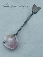 Load image into Gallery viewer, Tasmanian sterling and Trigonia shell spoon, W GOLDING, Hobart, c.1900