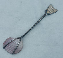 Load image into Gallery viewer, Tasmanian sterling and Trigonia shell spoon, W GOLDING, Hobart, c.1900