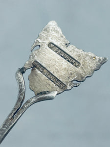 Tasmanian sterling and Trigonia shell spoon, W GOLDING, Hobart, c.1900