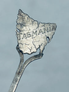 Tasmanian sterling and Trigonia shell spoon, W GOLDING, Hobart, c.1900