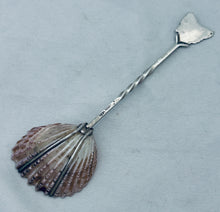 Load image into Gallery viewer, Tasmanian sterling and Trigonia shell spoon, FA Flint, Hobart, c.1900-1920