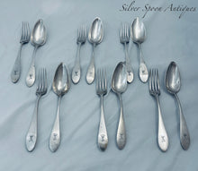 Load image into Gallery viewer, Early heavy set of Austro-Hungarian Spoons and Forks, Vienna, c.1810-1815