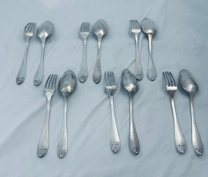 Early heavy set of Austro-Hungarian Spoons and Forks, Vienna, c.1810-1815