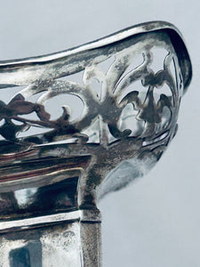 English Art Nouveau Pierced Sterling Vase, Henry Clifford Davis, Birmingham, 1917