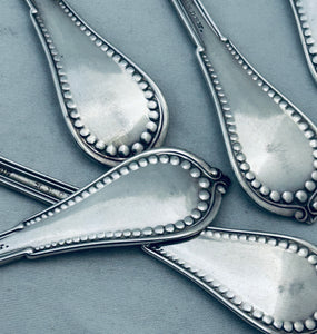 Set of Six American Coin Silver Forks, NE Crittenden, Ohio, 1829-1872