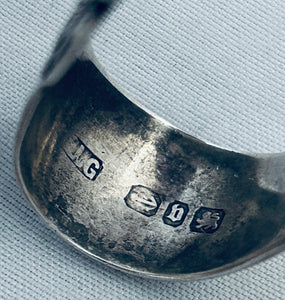 Set of Sterling thistle-themed teaspoons & tongs, J Gloucester, Birmingham, 1895