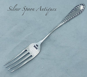 English sterling dessert fork, Charles Wilkes, Birmingham, 1912