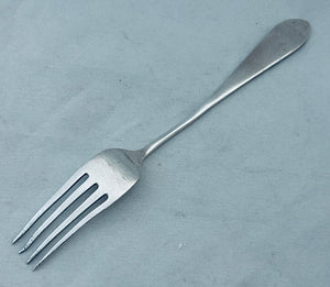 English sterling dessert fork, Charles Wilkes, Birmingham, 1912