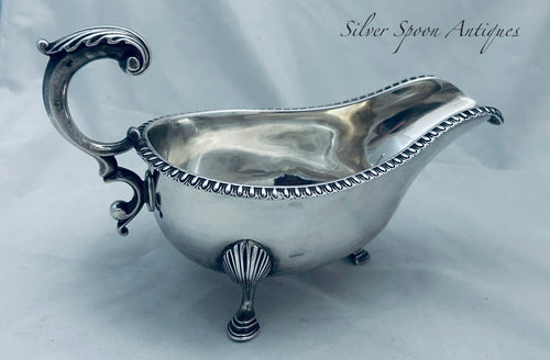 Victorian English Sterling Sauce Boat, Edward & John Barnard, London, 1864