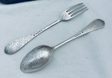 Load image into Gallery viewer, English sterling silver child&#39;s set, Martin, Hall &amp; Co, London, 1886