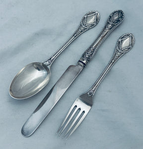 English Sterling Childs Set, Chawner and Co, London, 1857