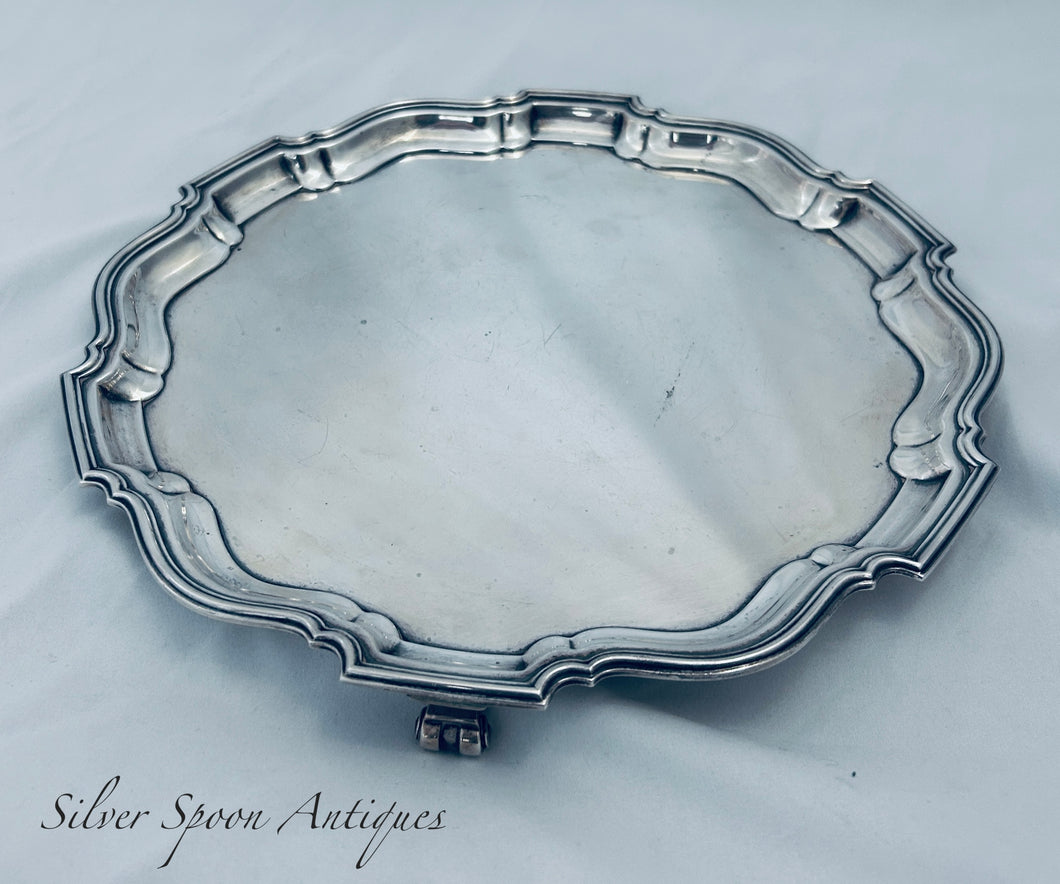 English Sterling Silver Salver, Barker Bros Silver Ltd, Birmingham, 1930