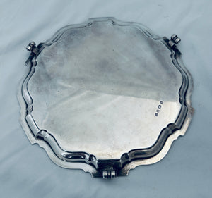 English Sterling Silver Salver, Barker Bros Silver Ltd, Birmingham, 1930