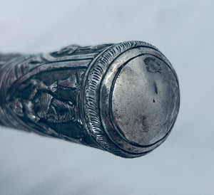 Large Indian Swami Silver Umbrella Handle, Madras, c.1900