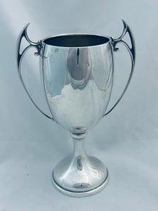 Mid-sized Art Deco English Sterling Trophy Cup, Joseph Gloster Ltd, Birmingham, 1927